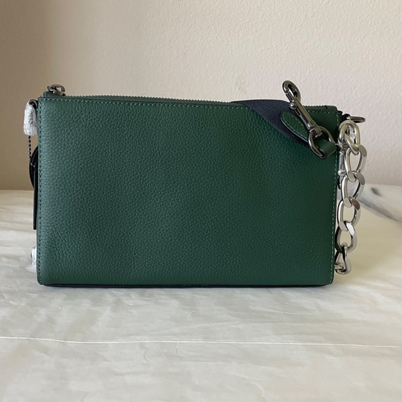 Coach Forest Green Messenger Bag with Black Strap - Picture 2 of 5